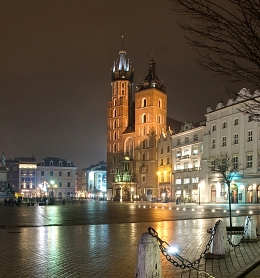 wirtualne wycieczki - Kraków nocą